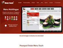 Tablet Screenshot of menu-touch.fr